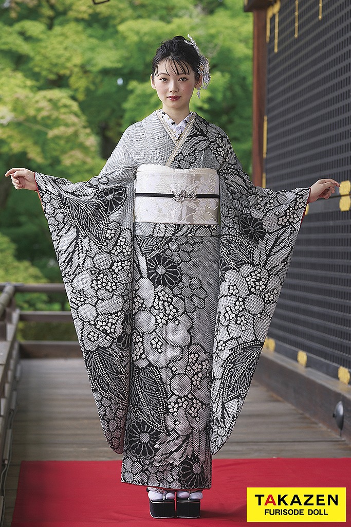 プレミアム古典 逸品本疋田総絞り 黒 高級振袖ネットレンタル 大人っ