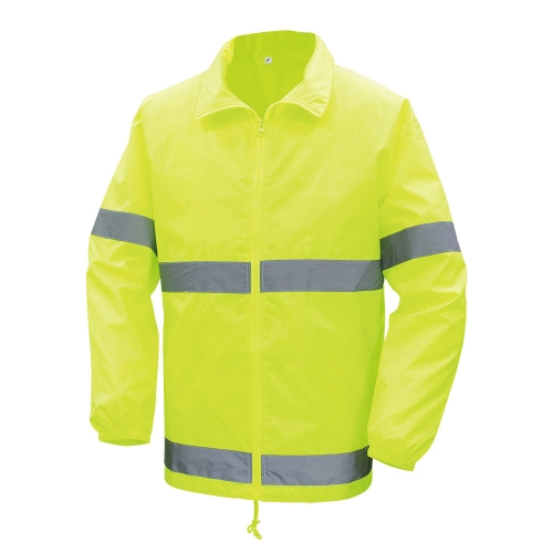 反射付きセーフティジャケット（蛍光イエロー）｜交通安全・防犯・防災