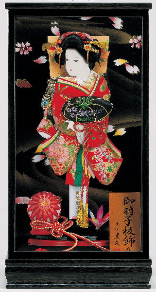 花13号藤娘振袖羽子板ケース飾り ～広島市の人形問屋十二段屋