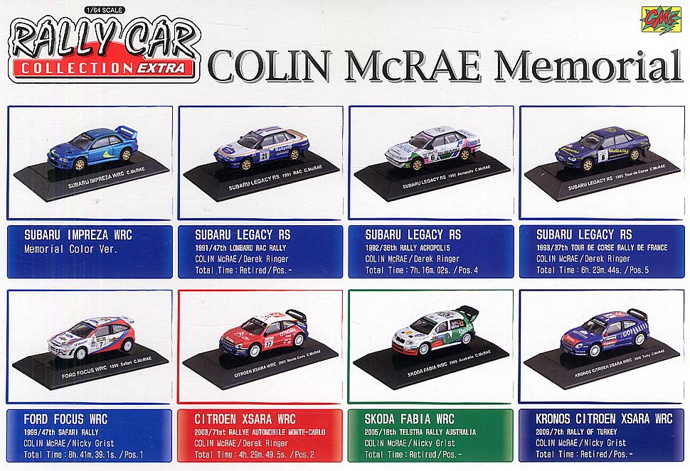 Rally Car Collection Extra Colin Mcrae Memorial 2 10 pieces