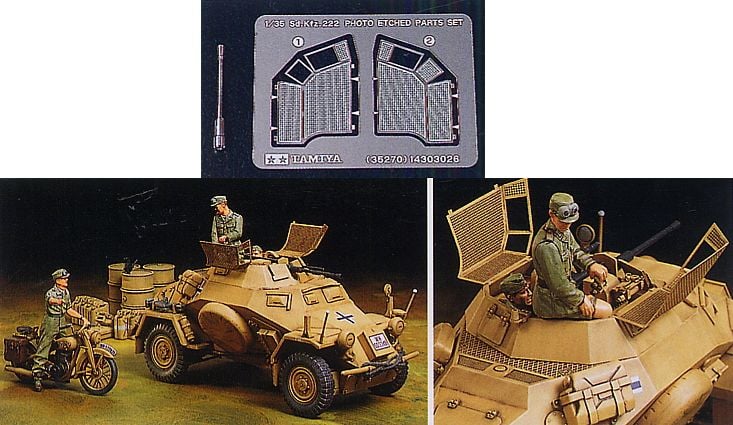 ドイツ4輪装甲偵察車 Sd.Kfz.222 北アフリカ戦線 (プラモデル