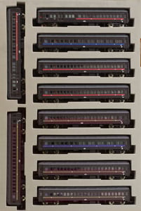 国鉄 20m級旧型客車 急行列車8輛セット (ぶどう色1号) (8両セット