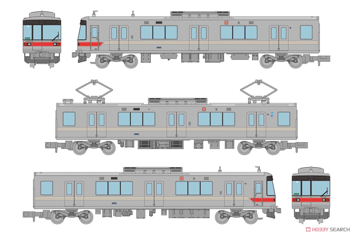鉄道コレクション 長野電鉄3000系3両セットA (3両セット) (鉄道模型