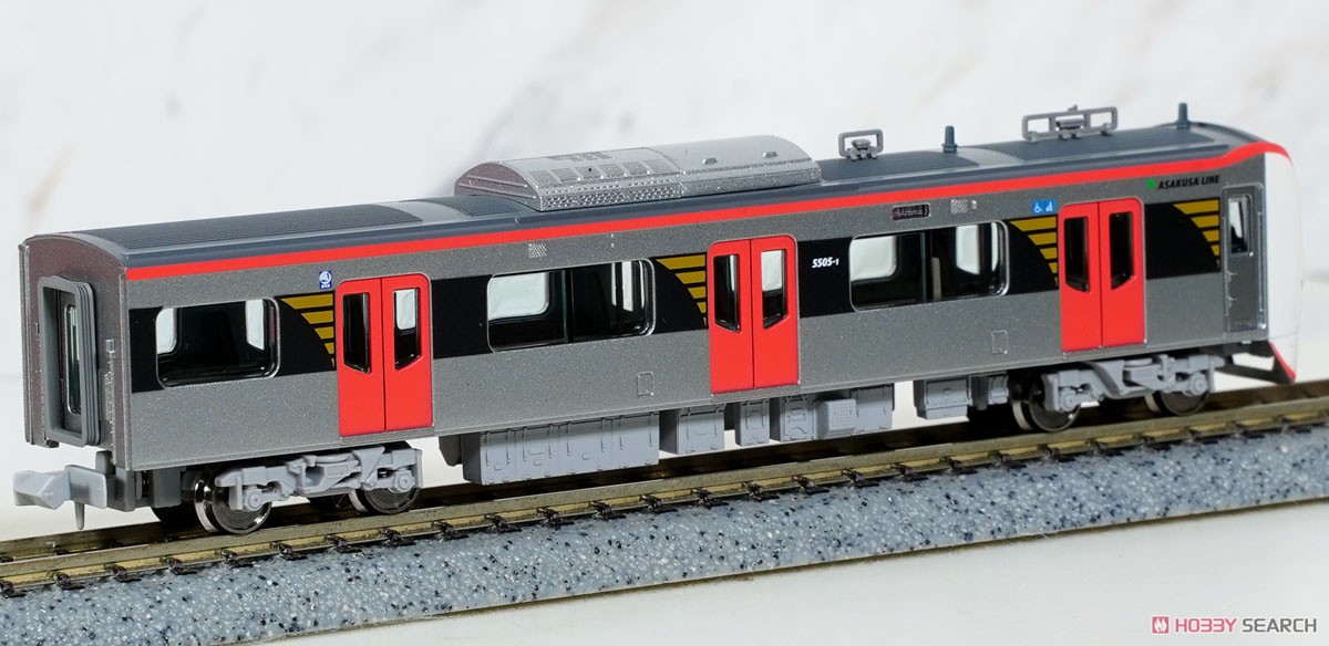 都営5500形 浅草線 アンテナ付8両セット (8両セット) (鉄道模型