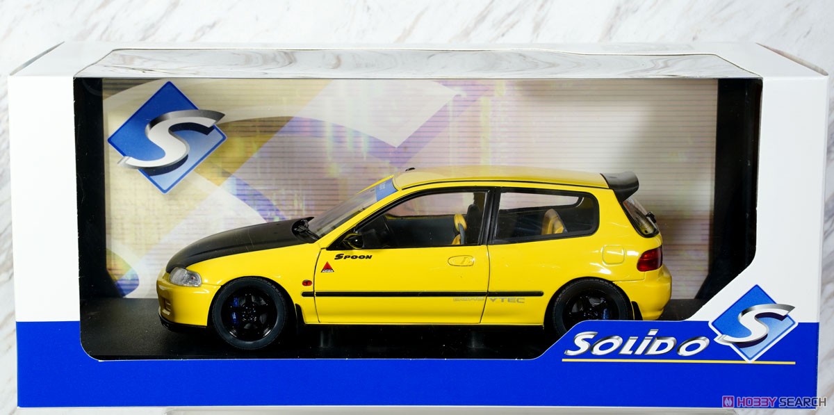 ホンダ シビック EG6 スプーン バージョン 1991 (イエロー) (ミニカー