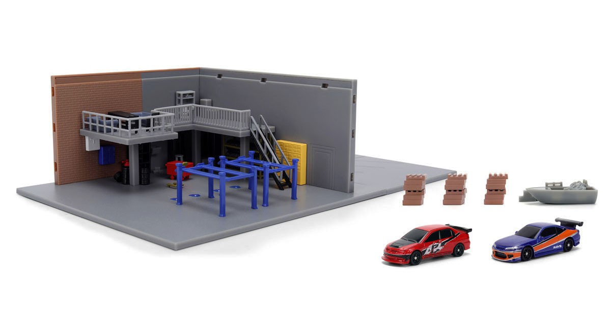 F&F TOKYO DRIFT ハン ガレージ ジオラマセット (ミニカー) - ホビー