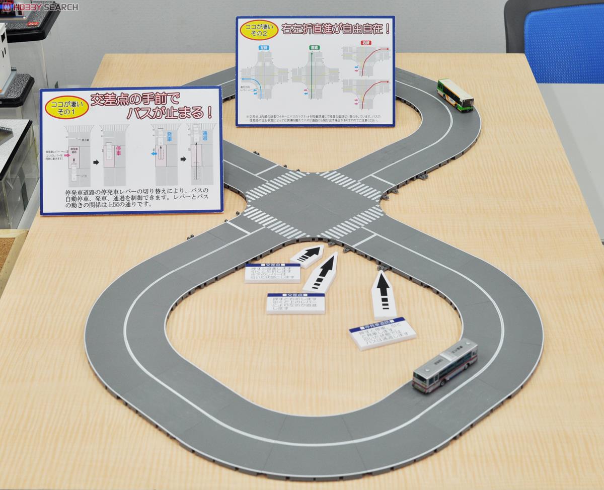 X-001 バスコレ走行システム 交差点セット (十字路) 交差点X121.5-A-RO