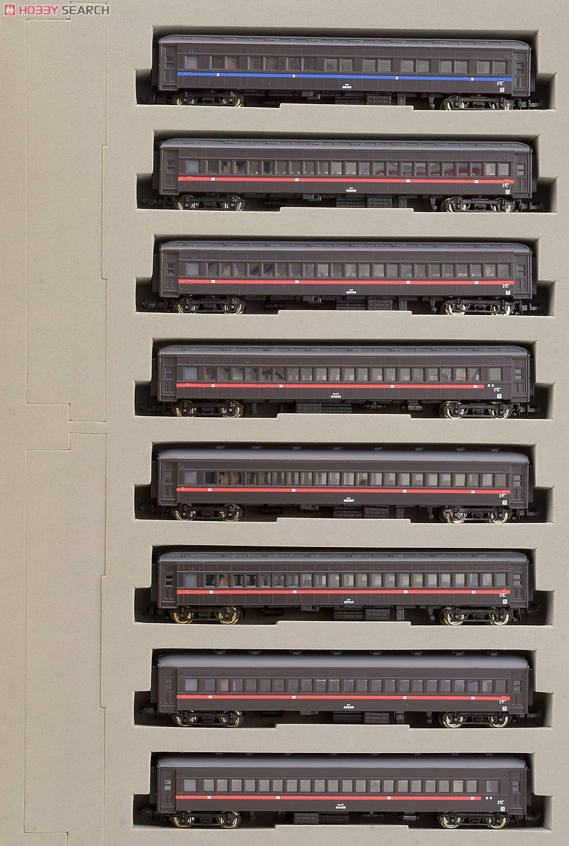 国鉄 20m級旧型客車 急行列車8輛セット (ぶどう色1号) (8両セット