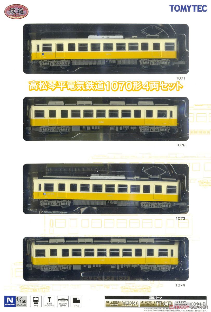 鉄道コレクション 高松琴平電気鉄道 1070形 (4両セット) (鉄道模型