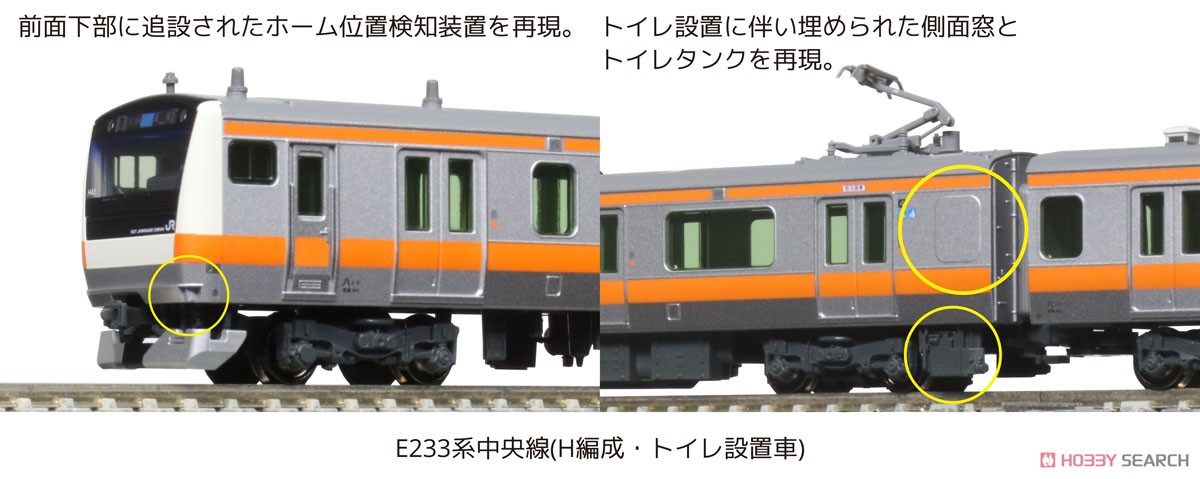 E233系 中央線 (H編成・トイレ設置車) 6両基本セット (基本・6両セット