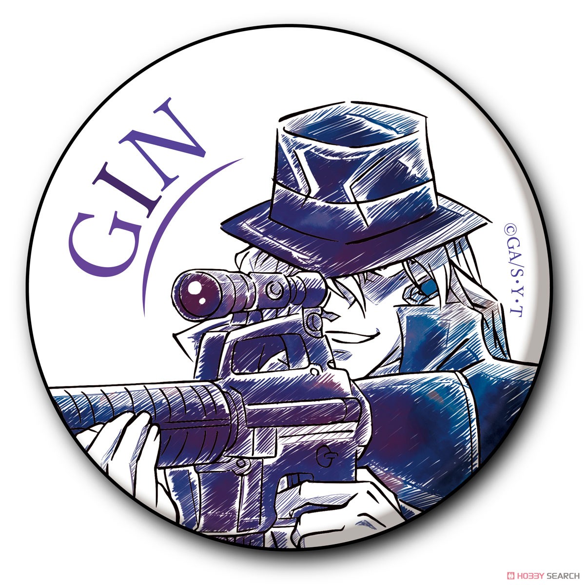 名探偵コナン ジン DETECTIVE CONAN Gin 缶バッジ 2個セット 名探偵