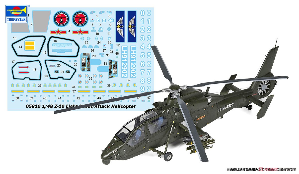 中国人民解放軍 Z-19 攻撃/偵察ヘリコプター (プラモデル) - ホビー