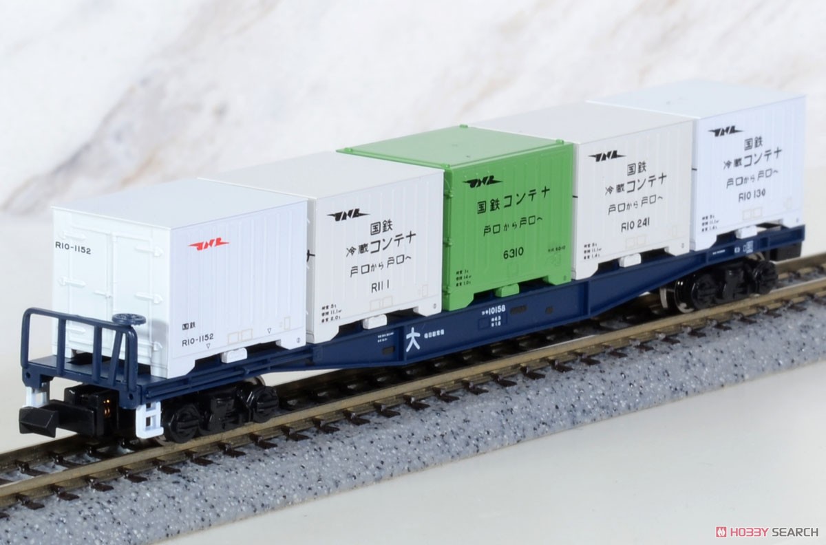 コキ10000 登場時 コンテナ5個積 2両セット (2両セット) (鉄道模型