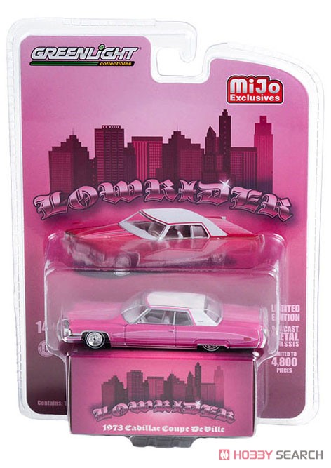 1973 キャデラック デビル ローライダー ピンク/ホワイト (ミニカー