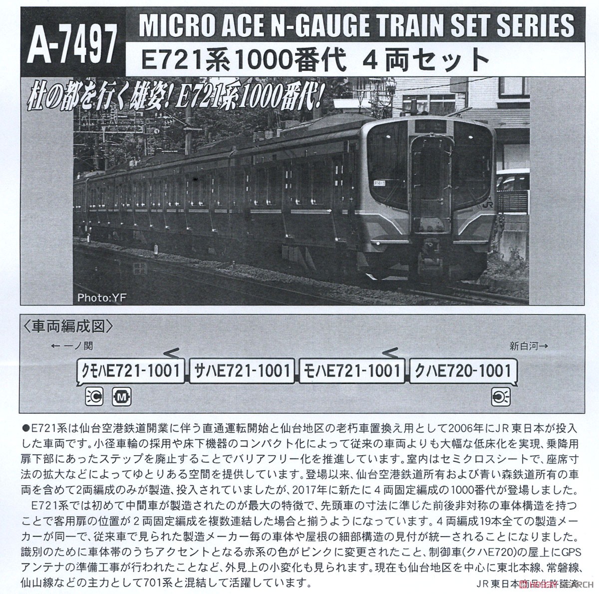 E721系1000番代 4両セット (4両セット) (鉄道模型) - ホビーサーチ