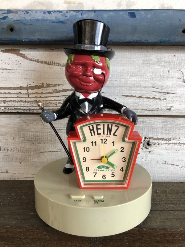 Vintage Heinz Mr Aristocrat Tomato Man Talking Alarm Clock (J335
