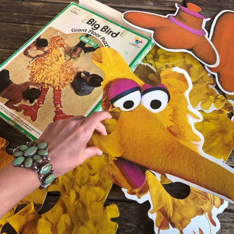 70s Vintage Sesame Street Big Bird Giant Puzzle 180cm! (T556
