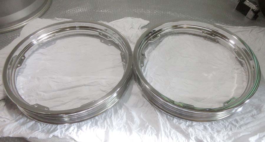 HONDA二輪CBX-400Fアルマイトコムスターホイール分解パウダーブラック