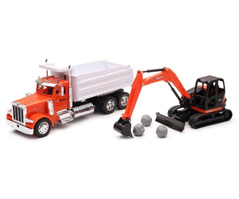 Kubota - Peterbilt 379 Dump Truck with Kubota Mini Excavator - SS