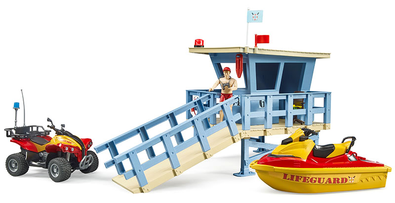 Life Guard Station with Quad and Personal Water Craft Playset - 62780