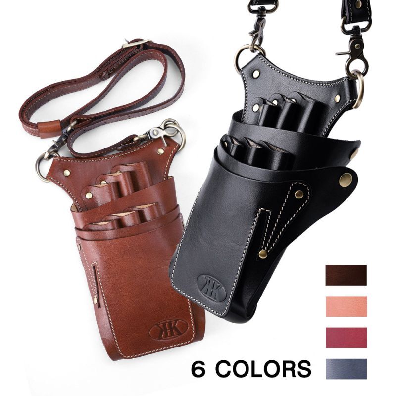 本格手作り 最高級本革仕様 シザーケース 6丁