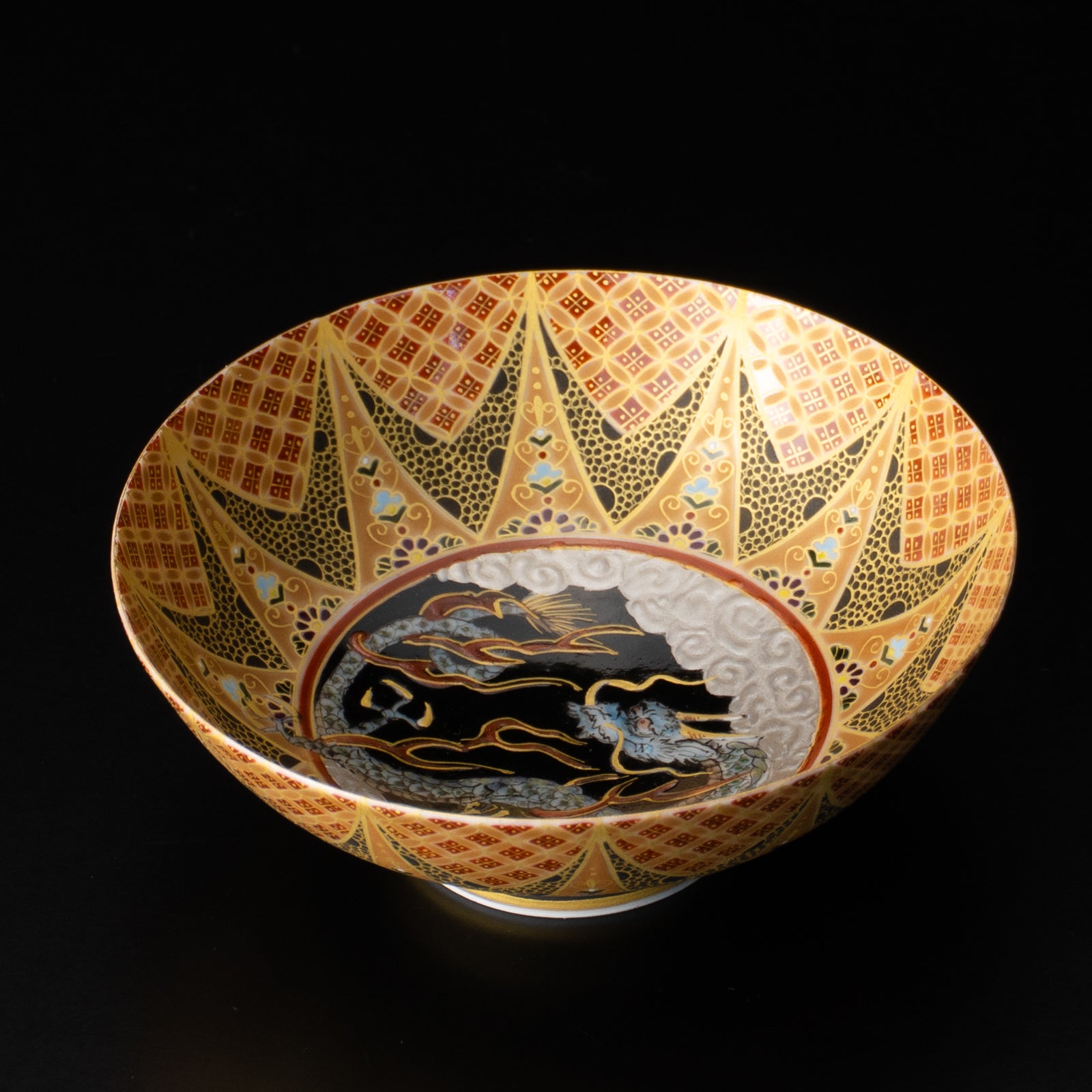 政所窯 永興紹道(飴くすり菊桐彫菓子鉢) 裏千家十五代 鵬雲斎 書付