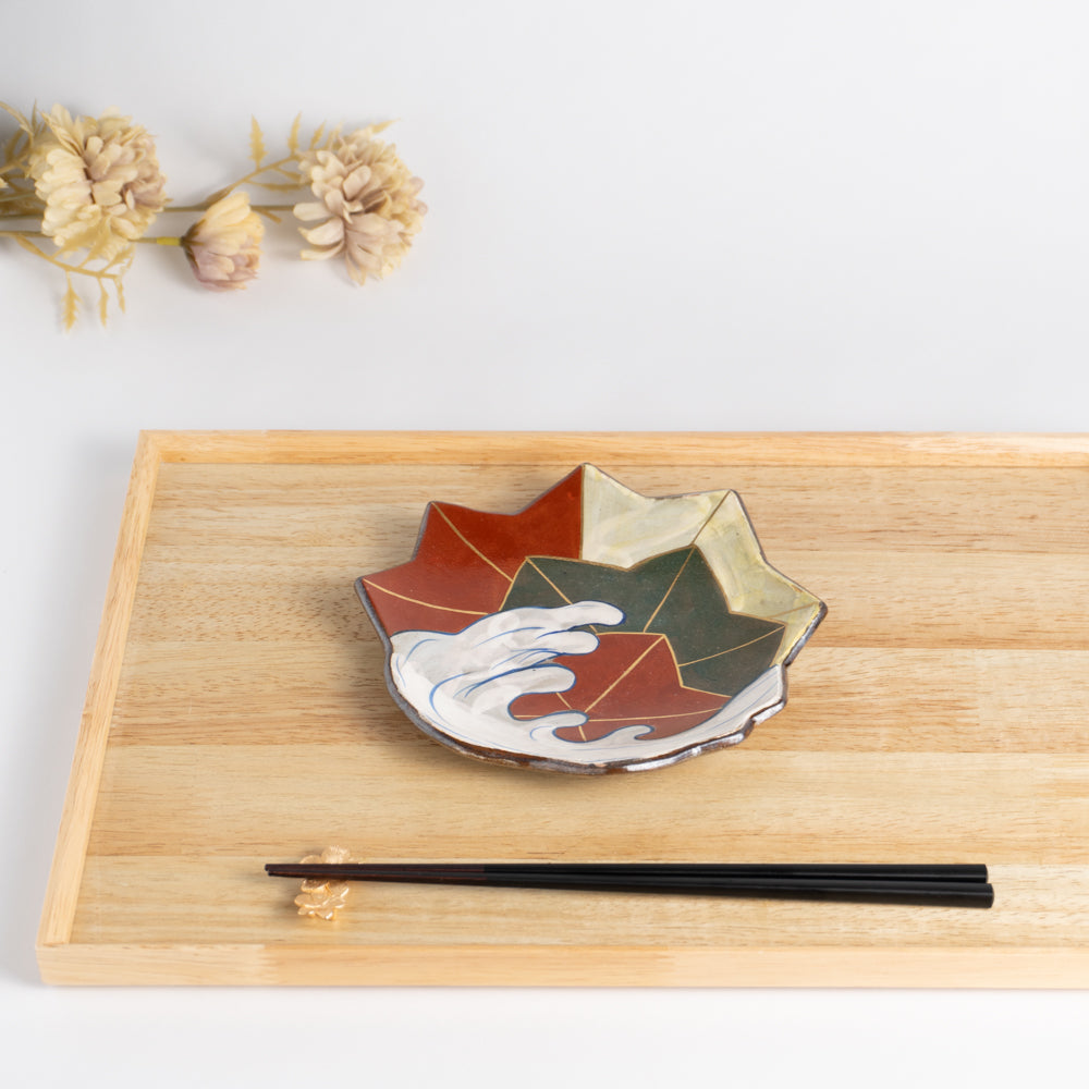 京都 清水焼】銘々皿 乾山写竜田川 俊山窯｜コトポッター
