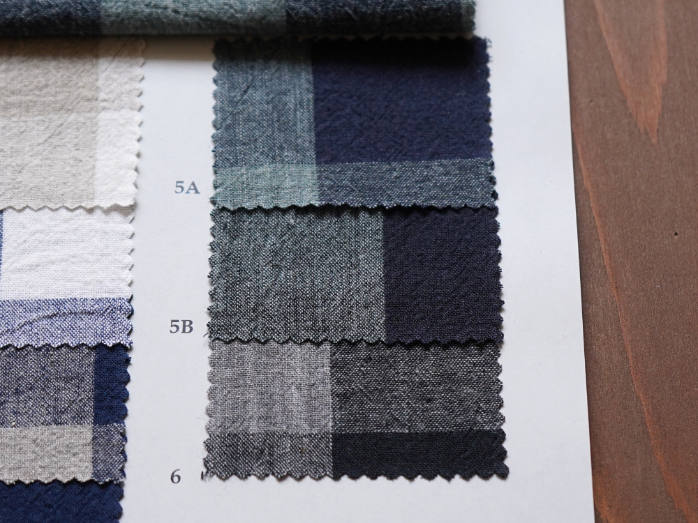 綿麻先染めブロックチェック | 商品一覧 | 古山株式会社