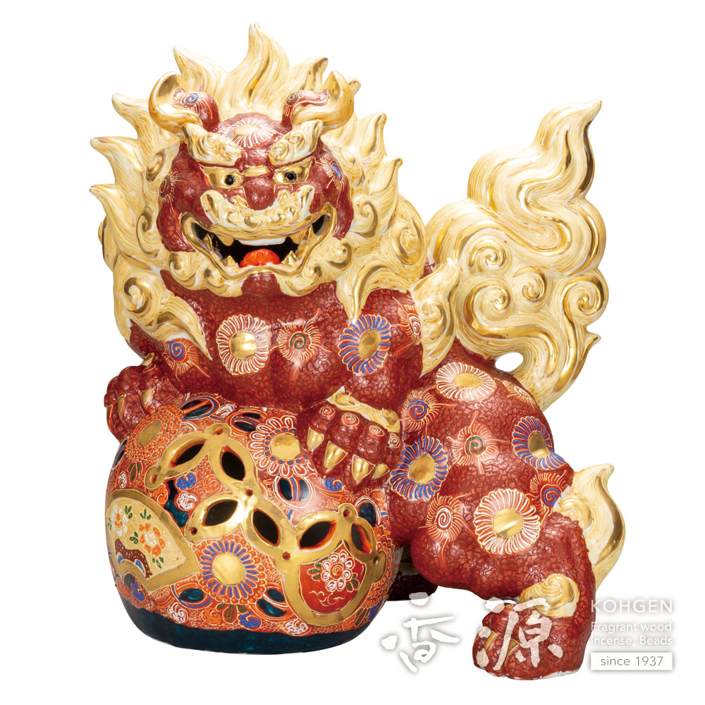 九谷焼の獅子の置物 九谷焼の通販｜縁起置物 獅子 - お香専門店