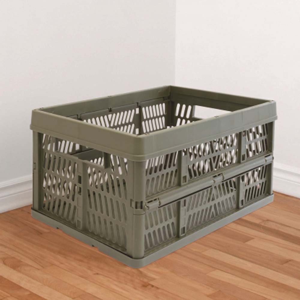 LIFELEX 折りたたみコンテナ カーキ KO14－9165(カーキ): 家具