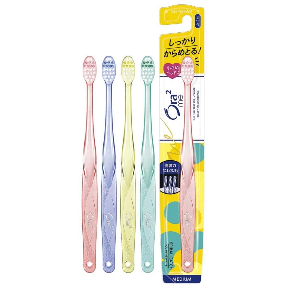 サンスター オーラツーミー ハブラシ スパイラルキャッチ ふつう 1本