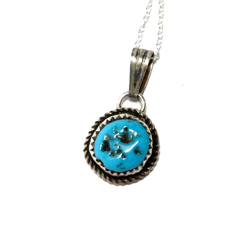 ターコイズペンダント インディアンジュエリー ナバホ族アーチスト