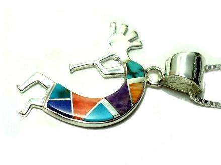 ココペリ ペンダント インディアンジュエリー ココペリ柄 ネックレス