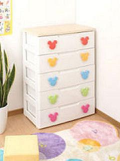 ≪ディズニーシリーズ≫キッズチェスト幅73cm 5段 MHG－725