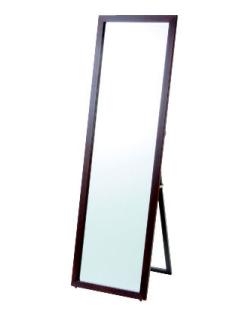 ワイド木製スタンドミラー 45×155 突き板 ブラウン の通販