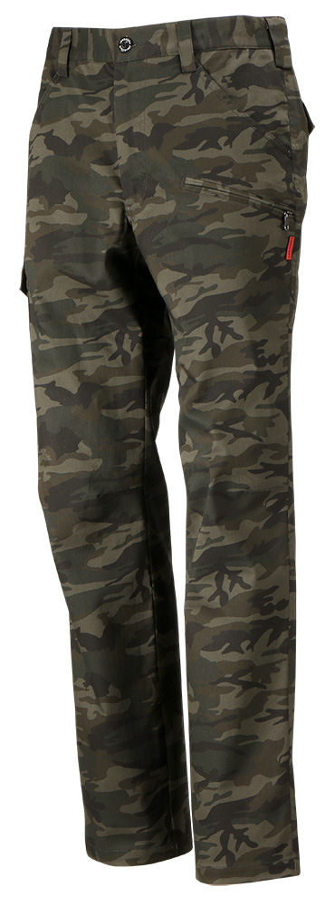 カジメイク T／C迷彩ストレッチカーゴパンツ グレー LL 6794