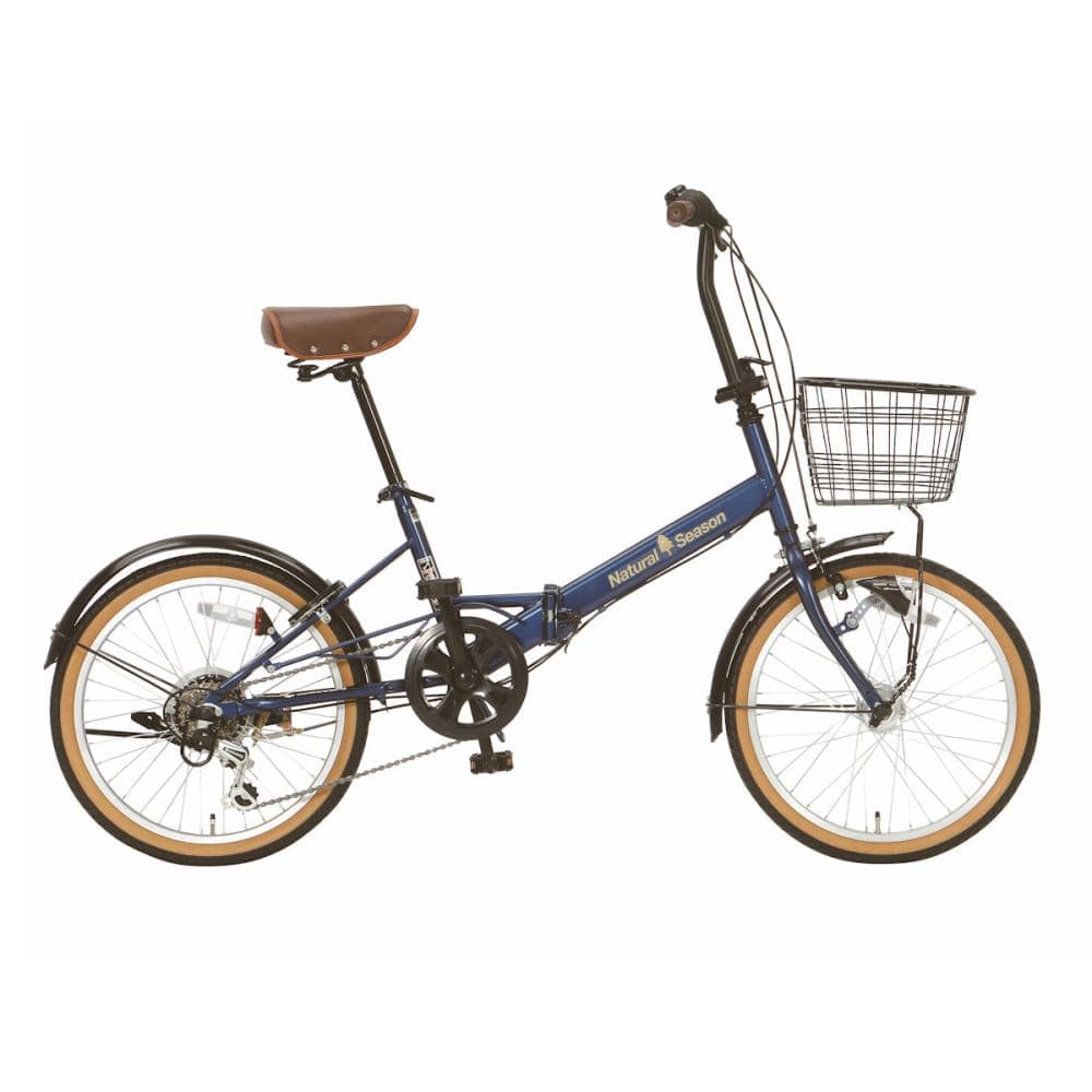 ナチュラルシーズン 折りたたみ車 20インチ マットネイビー 206