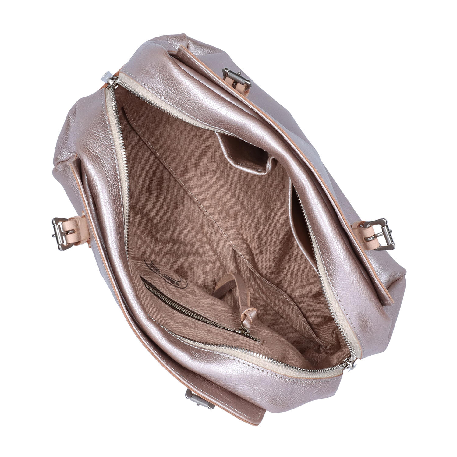 シルバー ヌメ革 牛革 ボストンバッグ | 株式会社 三竹産業 | Japan