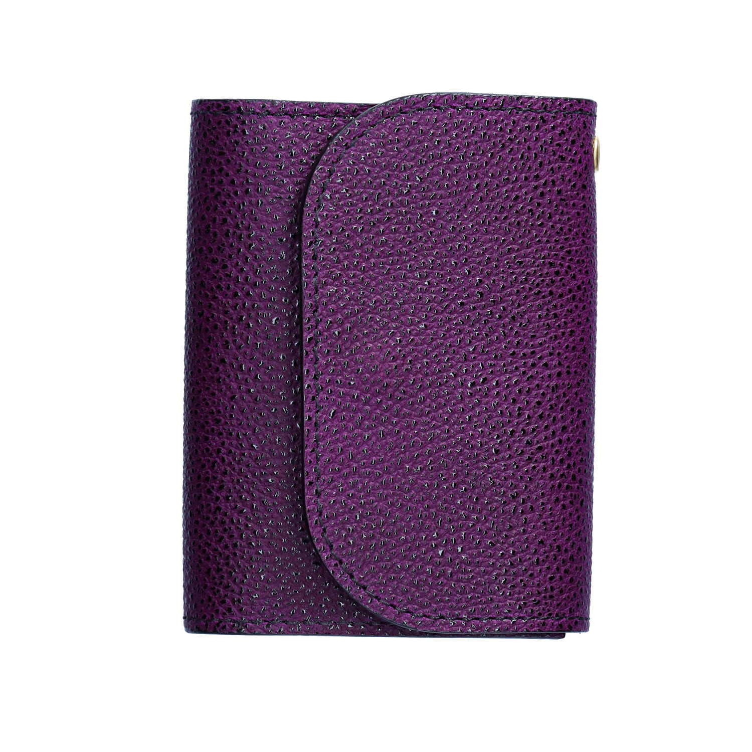 黒桟革 伝統技術 牛革 3つ折りサイズ ミニ財布 | 株式会社 京でん