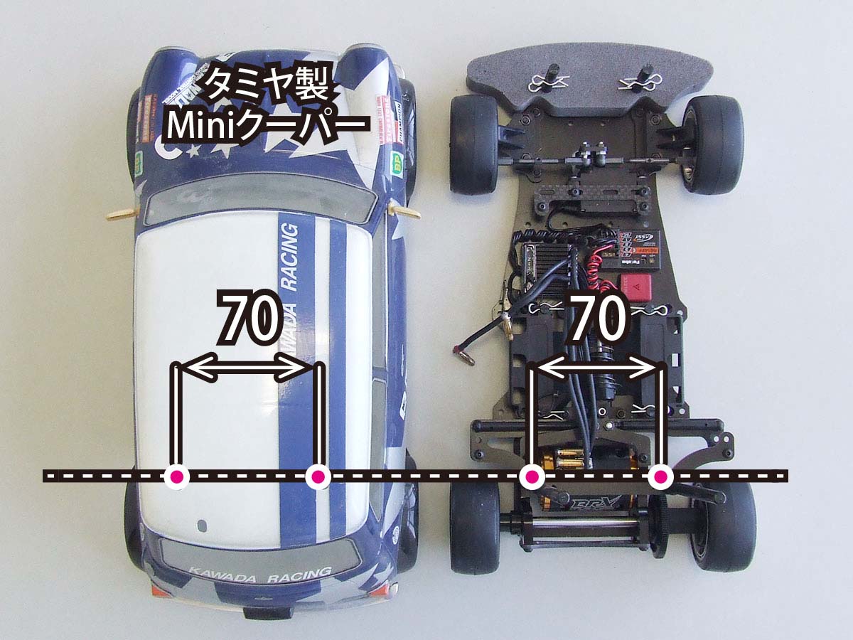 カワダ M300GT2R メカ付(受信機なし) タミヤボディポスト位置 KAWADA