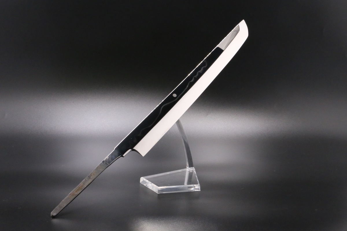 先丸蛸引 白一鋼 300mm 水本焼 全鏡面 富士掛かり満月 裏三日月 玄海正