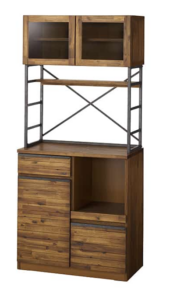 unico（ウニコ）キッチンボード 食器棚 DIFE ディフェ 幅80 オーク材