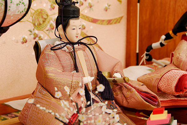 K-313 収納飾り 雛人形 京都西陣帯 松葉尽くし小付け文｜雛人形、五月