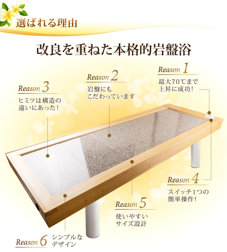 岩盤浴ベッドNATURAL SPA 岩盤ベッド 遠赤外線。家庭用から業務用