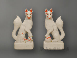 キツネ(白河石製、特上) | 神棚 神具の専門店 みす平總卸店 上野・浅草