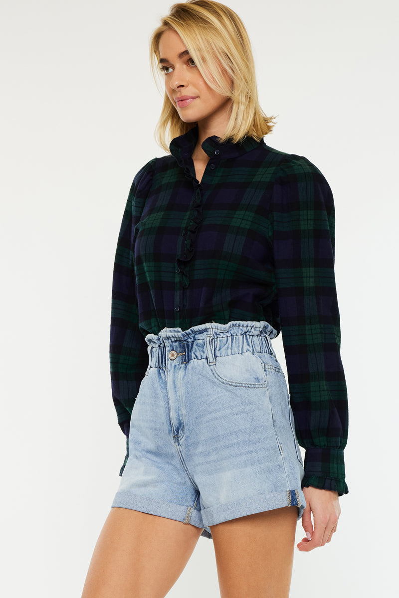 Izzie Paperbag Ultra High Rise Shorts – Kancan USA