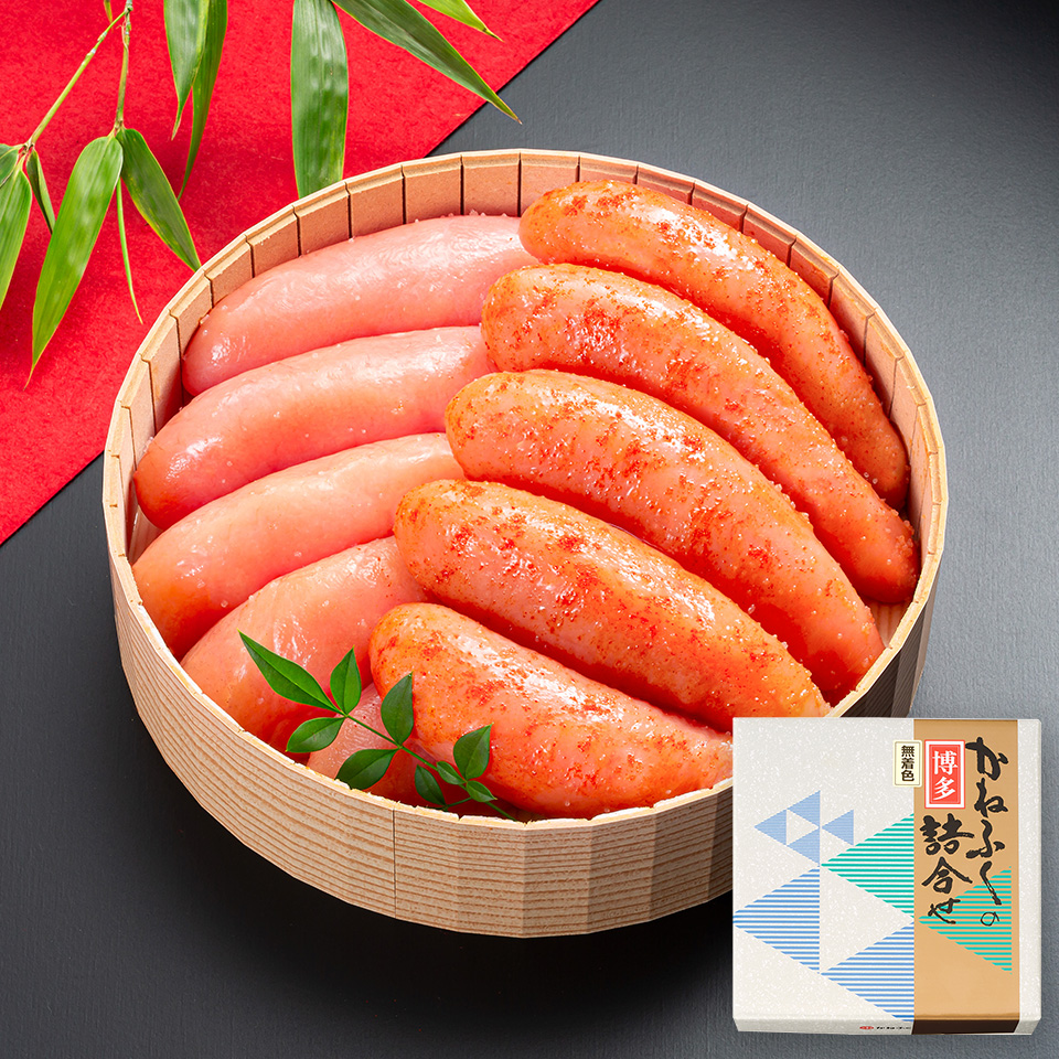 無着色］樽入り博多詰合せ(辛子明太子・たらこ) 360g | かねふく公式