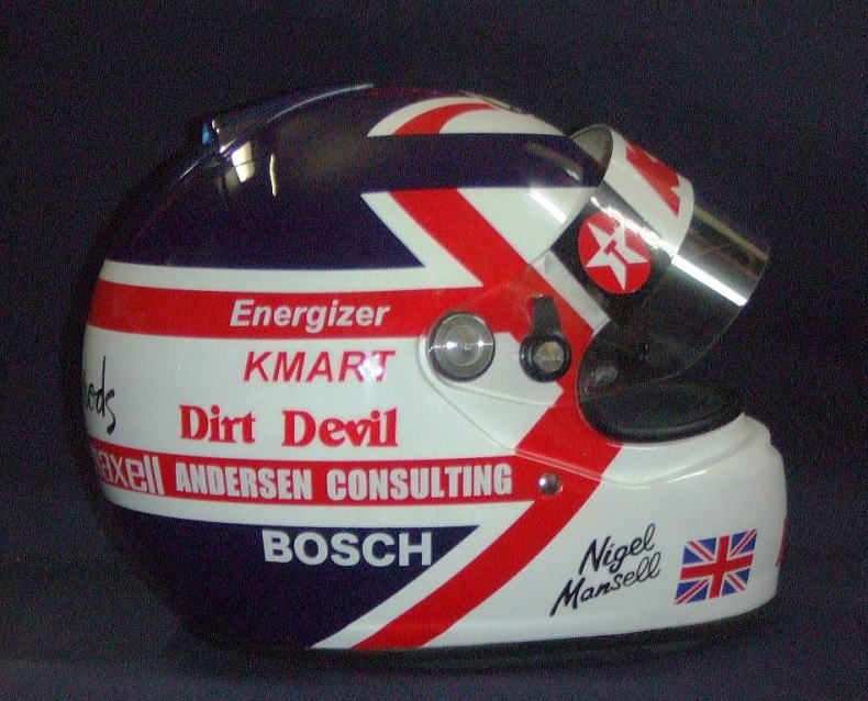 1993年のナイジェル マンセル仕様で製作ヘルメット