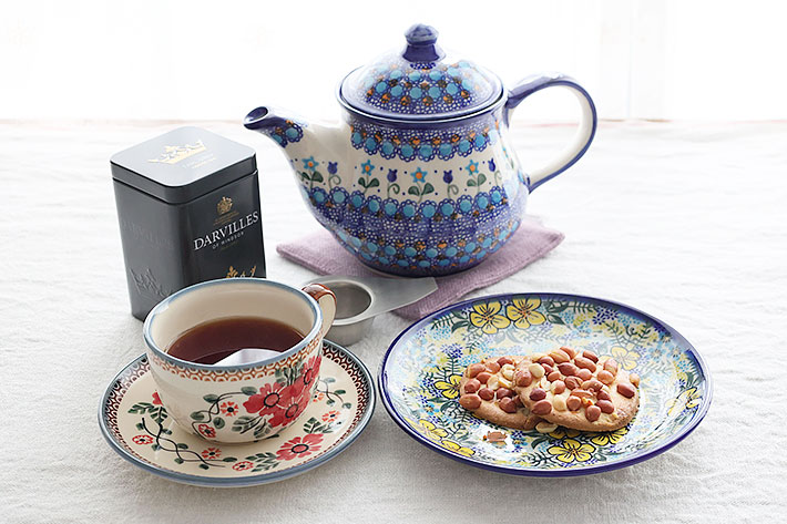 ティーポット・大・ポーリッシュポタリー（ポーランド食器）