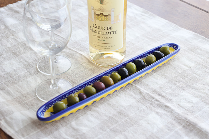 ロングオリーブディッシュ・ポーリッシュポタリー(ポーランド食器)